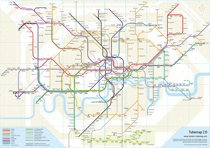 | Londynek.net Londyn: Nowa, Dokładniejsza Geograficznie Mapa Metra ...