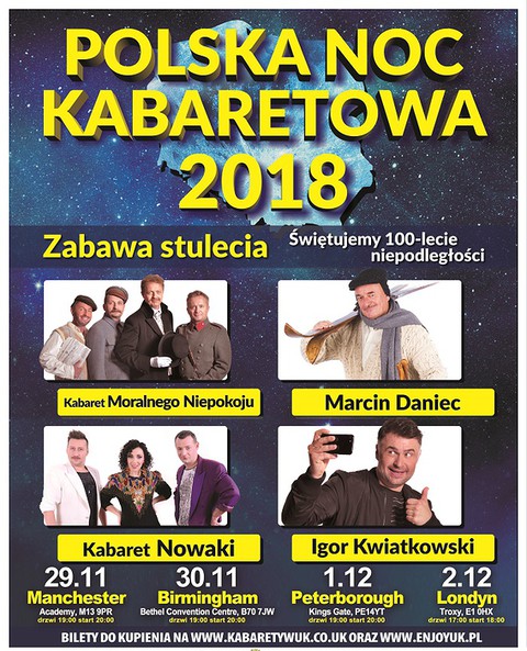 Polska Noc Kabaretowa 2018 w Manchestrze