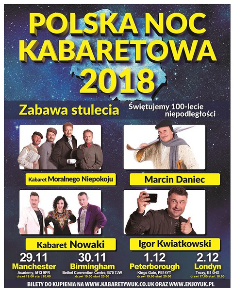 Polska Noc Kabaretowa 2018 w Londynie