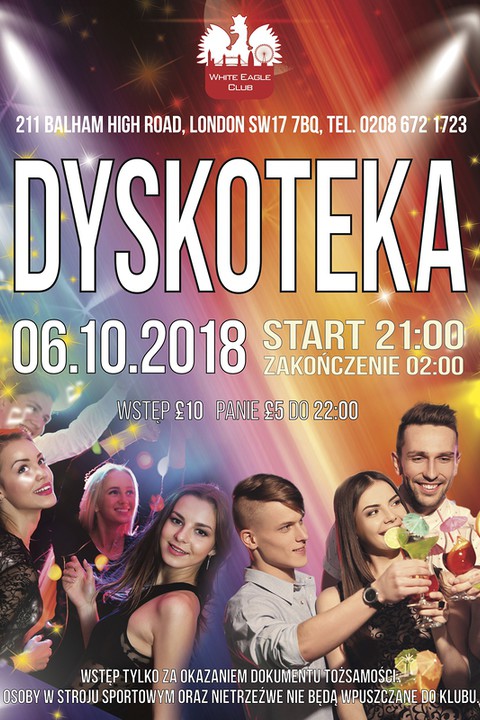 Dyskoteka w Klubie Orła Białego na Balham