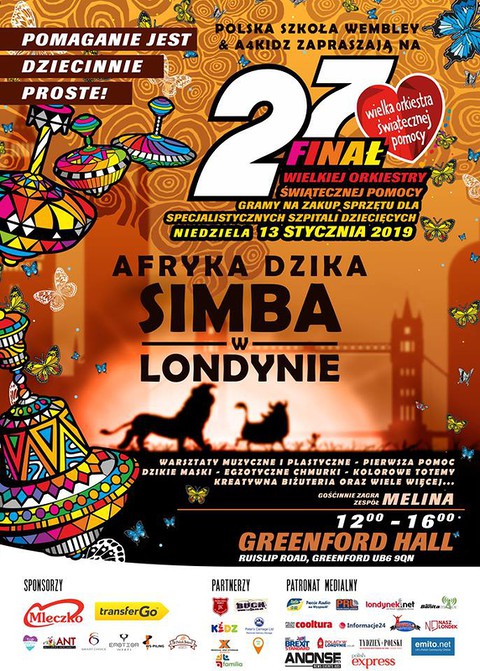 27. Finał WOŚP dla dzieci - Afryka dzika, czyli Simba w Londynie