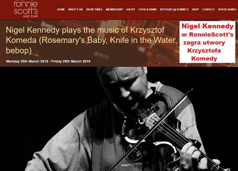 Nigel Kennedy w Ronnie Scott's