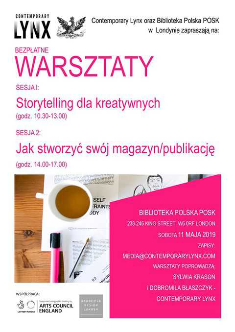 Warsztaty: "Storytelling dla kreatywnych" i "Jak stworzyć swój magazyn"