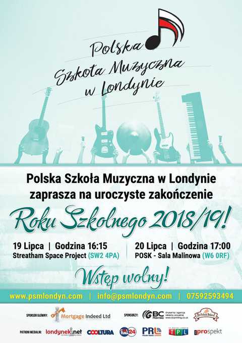 Londyn: Koncert Polskiej Szkoły Muzycznej z okazji zakończenia roku szkolnego