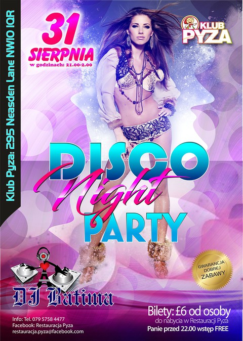 Disco Night Party w Klubie PYZA