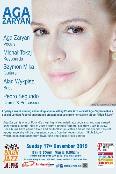 Aga Zaryan w Jazz Cafe POSK
