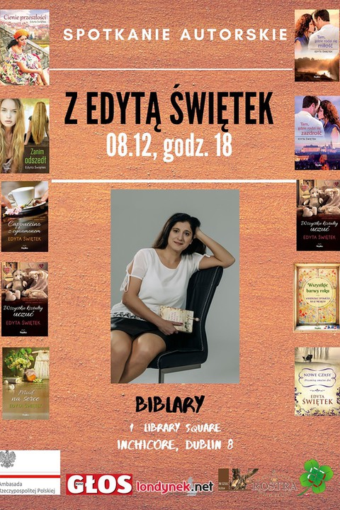 Dublin: Biblary zaprasza na spotkanie autorskie z Edytą Świętek