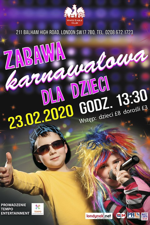 Zabawa karnawałowa dla dzieci na Balham