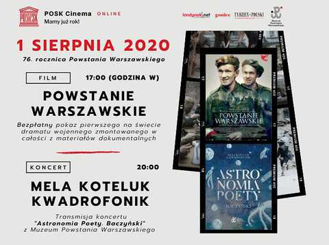 Pierwsze urodziny POSK Cinema z programem poświęconym Powstaniu Warszawskiemu 