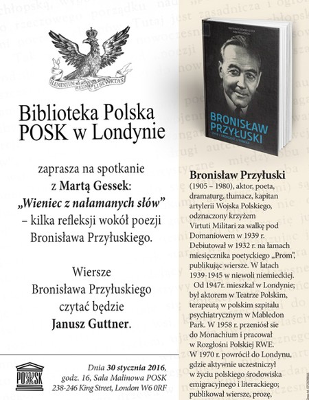 'Wieniec z nałamanych słów' - kilka refleksji wokół poezji  Bronisława Przyłuskiego