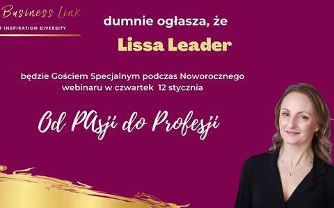 Webinar "Od pasji do profesji": Specjalistka ds. żywienia Lissa Leader