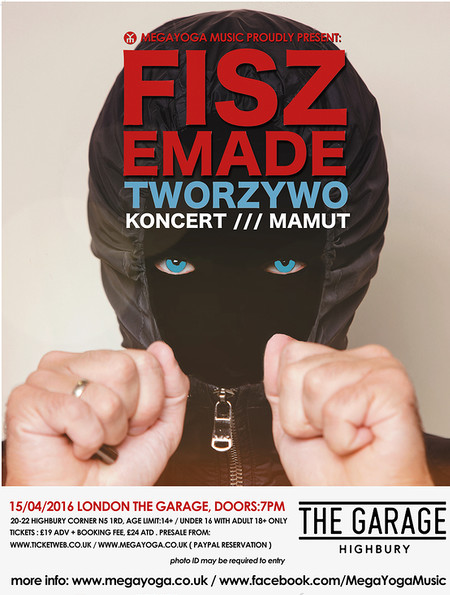 Fisz Emade & Tworzywo 'Mamut Tour' w Londynie