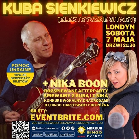 Kuba Sienkiewicz (Elektryczne Gitary) NA ŻYWO w Londynie - Gościnnie Nika Boon