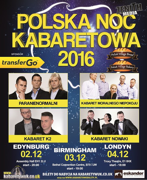 Polska Noc Kabaretowa 2016 w Edynburgu!