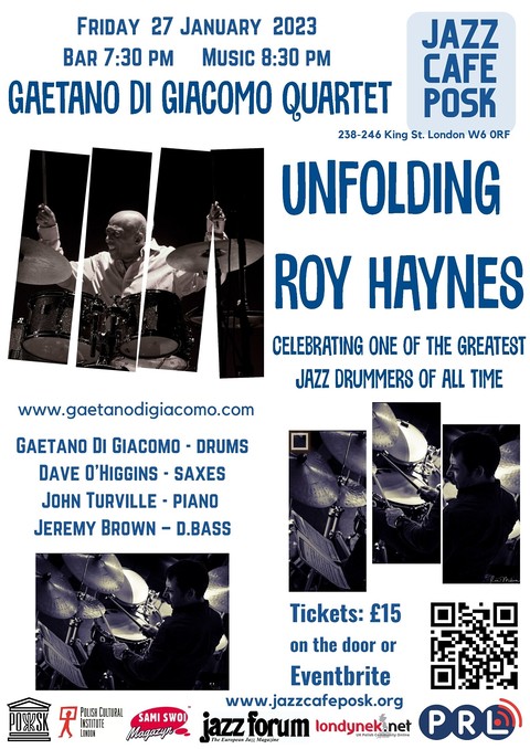 Unfolding Roy Haynes: Gaetano Di Giacomo Quartet