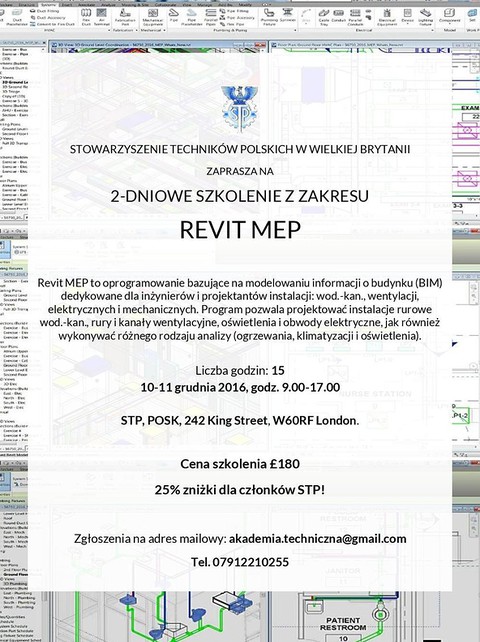 Szkolenie z zakresu Revit MEP dla inżynierów i projektantów instalacji