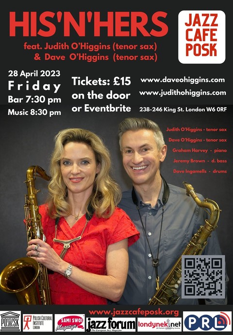 JAZZ CAFE w POSK zaprasza: HIS'N'HERS - Judith & Dave O'Higgins Quintet