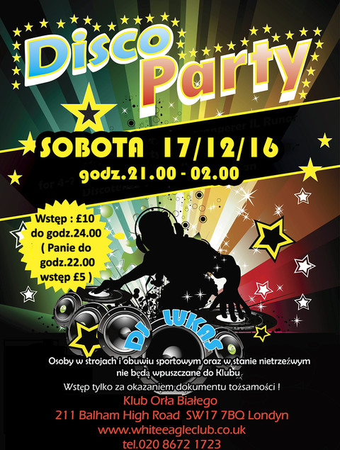 Disco Party @ Balham 17 grudnia