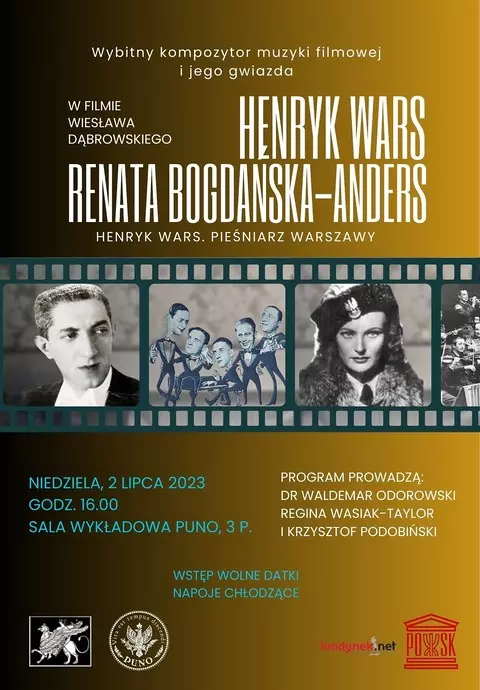 Projekcja filmu: Henryk Wars i Renata Bogdańska-Anders