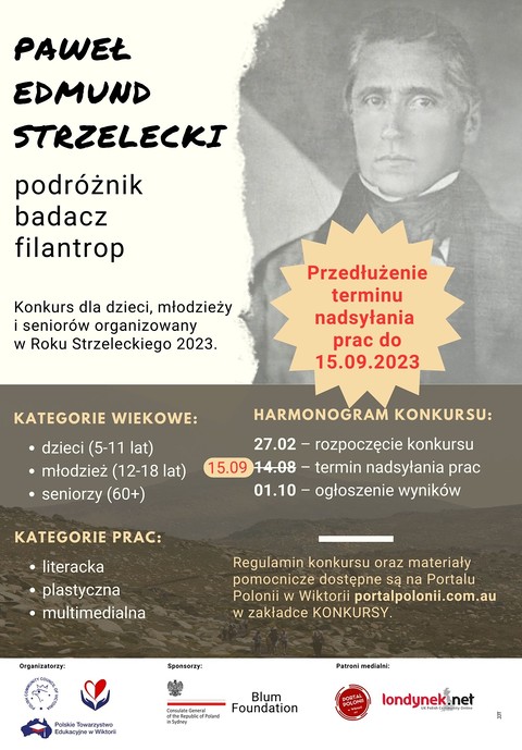 Konkurs dla dzieci i młodzieży o Pawle Edmundzie Strzeleckim