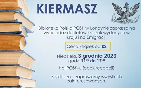 Kiermasze Biblioteki Polskiej POSK w Londynie