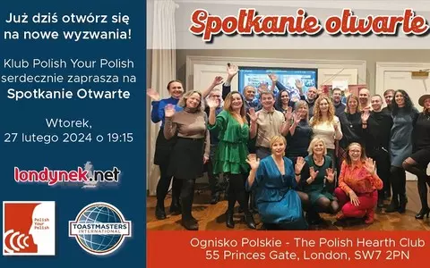 Zaproszenie do klubu Toastmasters "Polish Your Polish"