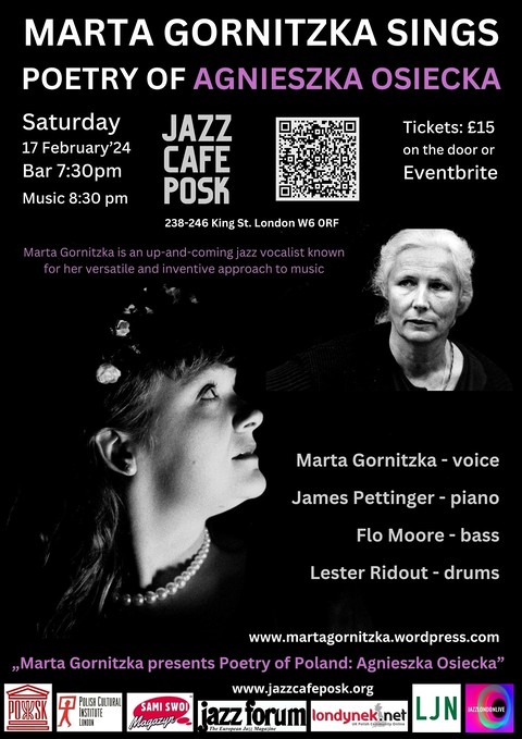 Jazz Café POSK: Marta Gornitzka śpiewa poezję Agnieszki Osieckiej
