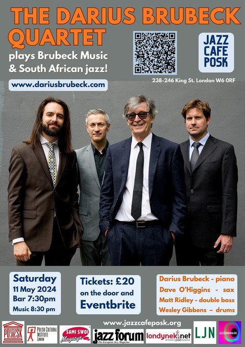 The Darius Brubeck Quartet play Brubeck Music and South African jazz!