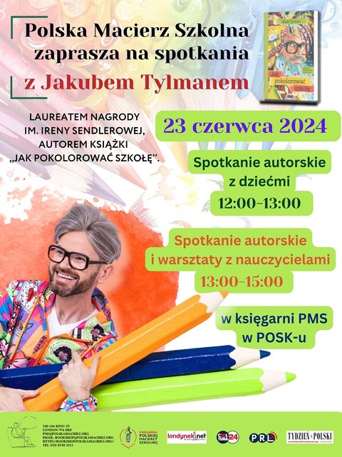 Spotkanie autorskie z Jakubem Tylmanem oraz warsztaty dla nauczycieli