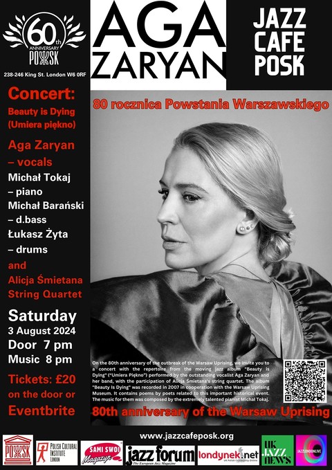 Jazz Café POSK: AGA ZARYAN QUARTET with Alicja Śmietana String Quartet