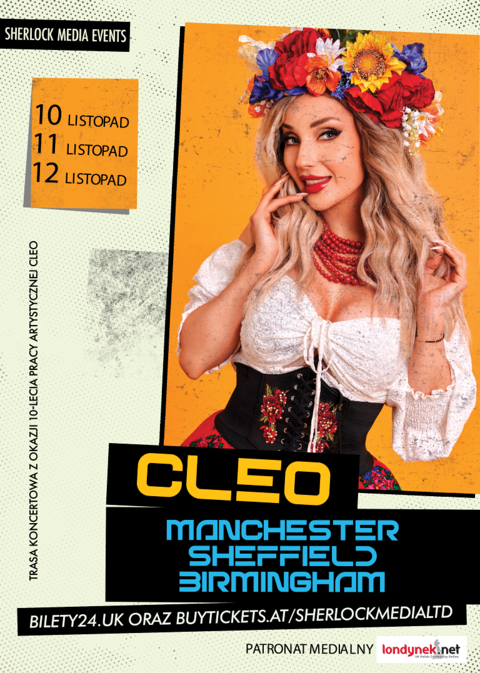 Koncerty CLEO w Manchesterze, Sheffield i Birmingham!