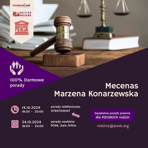 Bezpłatne konsultacje prawne dla Polaków w UK