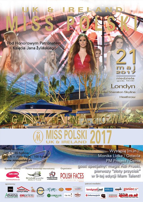 Gala finałowa Miss Polski UK & Ireland 2017
