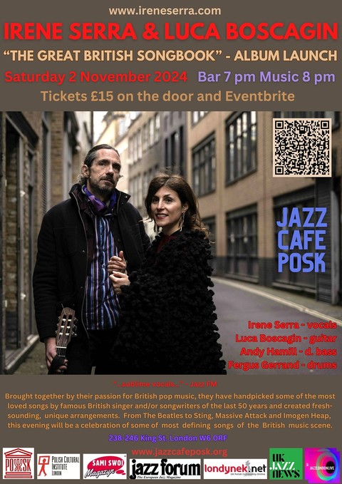 Jazz Cafe POSK zaprasza: Irene Serra i Luca Boscagin Quartet