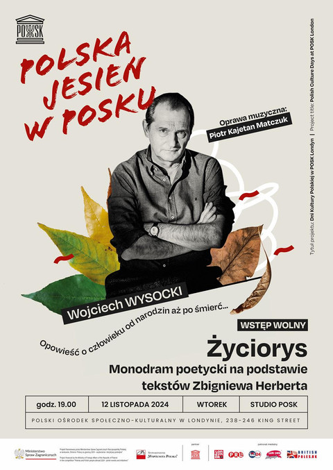 "Życiorys" - monodram poetycki w wykonaniu Wojciecha Wysockiego w POSKu