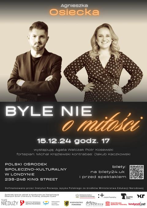 Spektakl muzyczny: "Byle nie o miłości" na podstawie tekstów Agnieszki Osieckiej