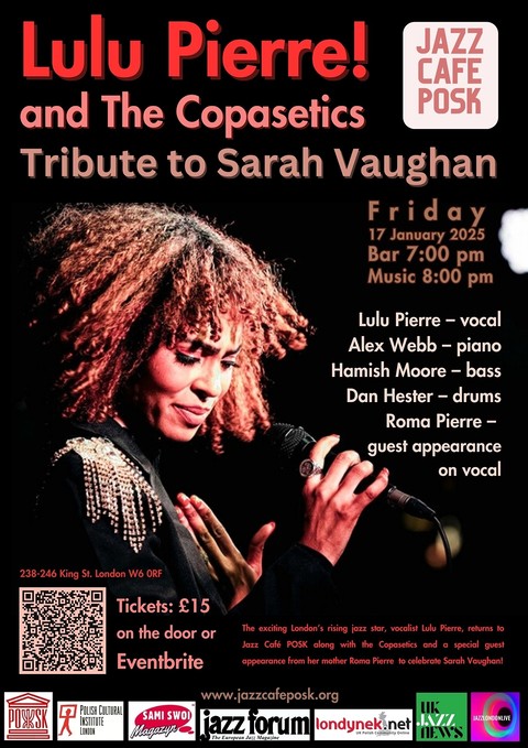 Lulu Pierre and The Copasetics: Tribute to Sarah Vaughan w Jazz Café POSK