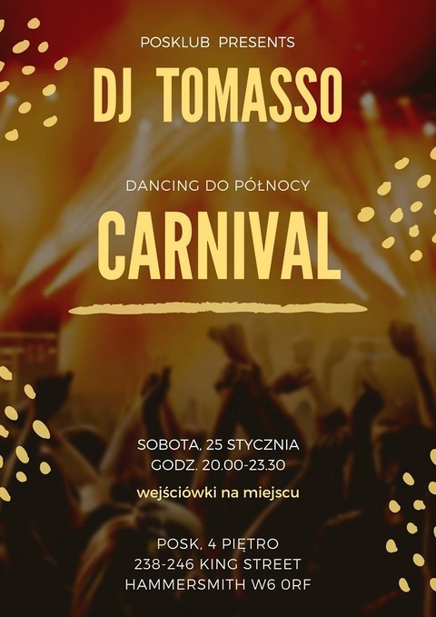 POSKlub zaprasza: karnawał z DJ Tomasso