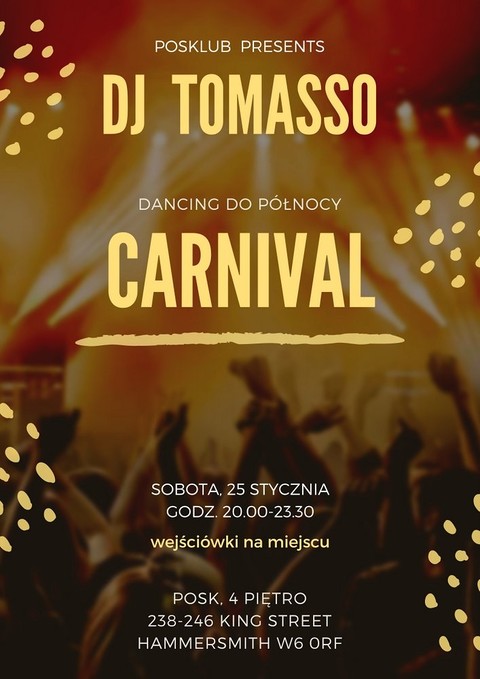 POSKlub zaprasza: karnawał z DJ Tomasso 