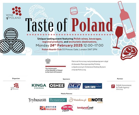 Taste of Poland - degustacja polskich win i produktów rzemieślniczych w Londynie