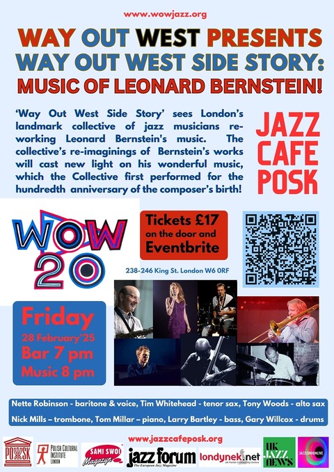 Jazz Café POSK zaprasza: Way Out West Side Story - Music of Leonard Bernstein!