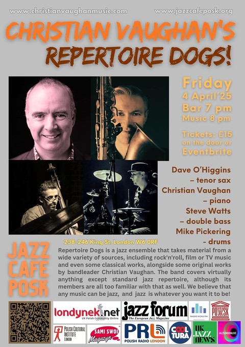 Jazz Café POSK zaprasza: Christian Vaughan's Repertoire Dogs