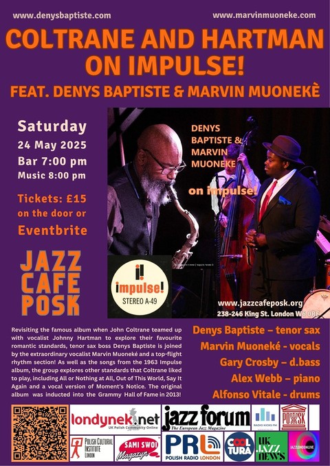 Jazz Café POSK zaprasza: Coltrane and Hartman on Impulse!