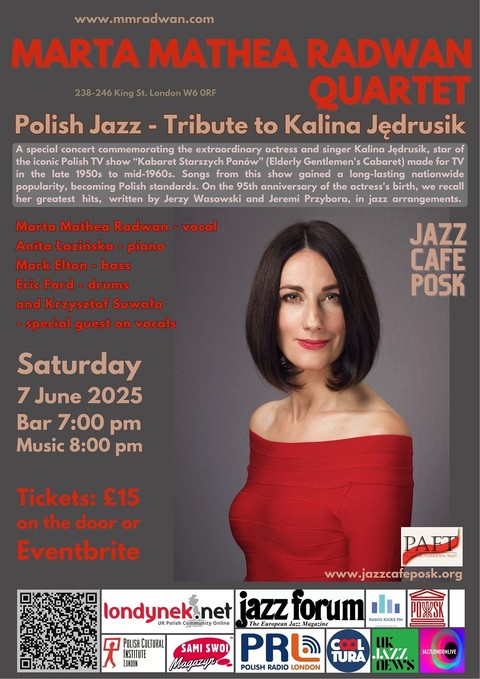 Jazz Café POSK zaprasza: Marta Mathea Radwan Quartet