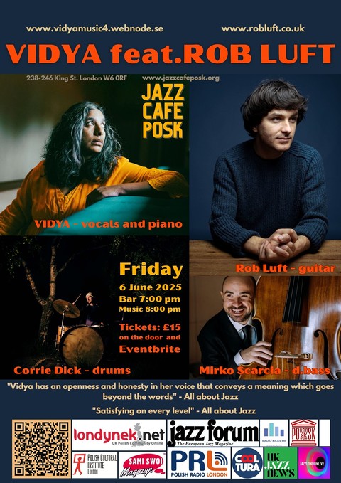 Jazz Café POSK zaprasza: Vidya feat. Rob Luft