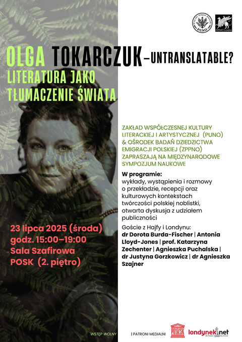 Międzynarodowe sympozjum naukowe "Olga Tokarczuk - untranslatable?" w POSKu