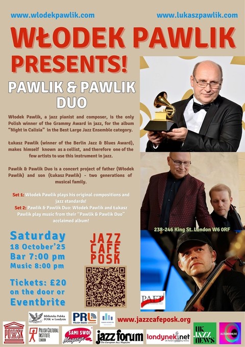 Jazz Café POSK zaprasza: Pawlik & Pawlik Duo
