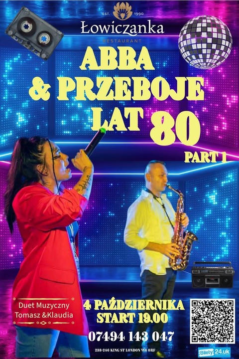 Zabawa taneczna w Łowiczance: Abba i przeboje lat 80.