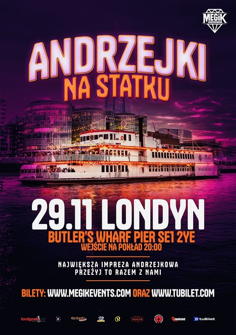 Andrzejki na statku w sercu Londynu