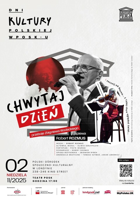 "Chwytaj dzień" - przeboje Zbigniewa Wodeckiego w wykonaniu Roberta Rozmusa